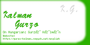 kalman gurzo business card