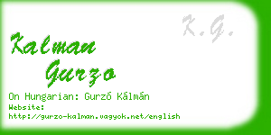 kalman gurzo business card